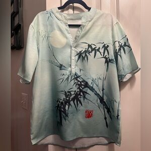 Men’s Short Sleeve shirt with Bamboo Print